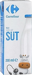 Carrefour 200 ml Tam Yağlı Süt
