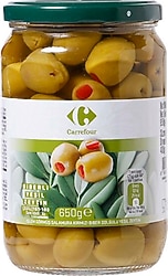 Carrefour 400 gr Kırma Biber Dolgulu Yeşil Zeytin