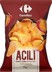 Carrefour Acı Baharat Çeşnili Patates Cipsi 135 gr