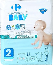 Carrefour Baby 2 Numara Mini 60'lı Bebek Bezi