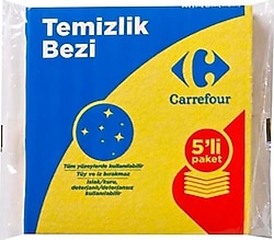 Carrefour Sarı Temizlik Bezi 5li