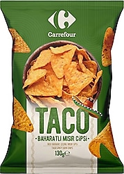 Carrefour Taco Baharatlı Mısır Cipsi 130 gr