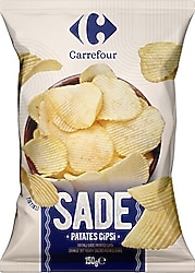 Carrefour Tırtıklı Sade Patates Cipsi 150 gr
