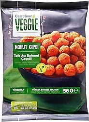 Carrefour Veggie Tatlı Acı Baharat Çeşnili Nohut Cipsi 56 gr