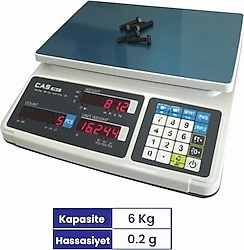 Cas PR-C 6 kg x 0.2 gr Sayıcı Terazisi