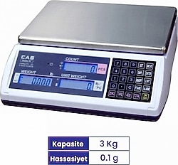 Cas EC-II 3 kg x 0.1 gr Sayıcı Terazi