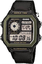 Casio Standart AE-1200WHB-1BVDF Kumaş Kordon Siyah Erkek Kol Saati
