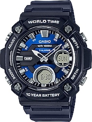 Casio Standart AEQ-120W-2AVDF Siyah-Mavi Erkek Kol Saati