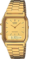 Casio Standart AQ-230GA-9DMQ Çelik Kordon Altın Kol Saati