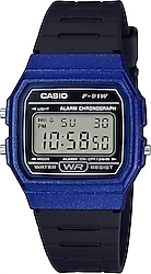 Casio Standart F-91WM-2ADF Siyah-Mavi Erkek Kol Saati
