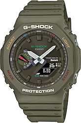 Casio G-Shock GA-B2100FC-3ADR Silikon Kordon Haki Erkek Kol Saati