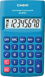 Casio HL-815L-BU Mavi 8 Haneli Masaüstü Hesap Makinesi