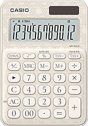 Casio MS-20UC-JWE Beyaz Desenli 12 Haneli Hesap Makinesi