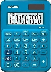 Casio MS-7UC-BU Mavi Masaüstü Hesap Makinesi