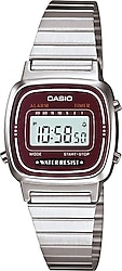 Casio Retro LA670WA-4DF Bordo Kadın Kol Saati
