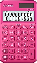 Casio SL-310UC-RD Koyu Pembe 10 Haneli Cep Tipi Hesap Makinesi