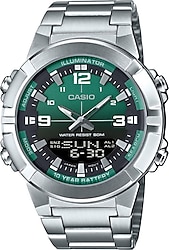 Casio Standart AMW-870DA-3AVDF Çelik Kordon Yeşil Erkek Kol Saati