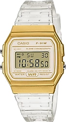 Casio Standart F-91WS-7A2DF Şeffaf-Altın Kol Saati