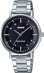 Casio Standart LTP-VT03D-1BDF Çelik Kordon Gümüş-Siyah Kadın Kol Saati