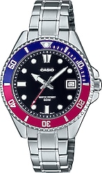 Casio Standart MDV-10D-1A3VDF Çelik Kordon Mavi-Kırmızı Erkek Kol Saati