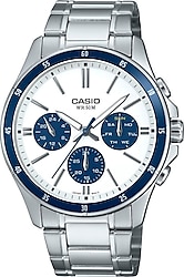 Casio Standart MTP-1374D-7A2VDF Çelik Kordon Beyaz-Mavi Erkek Kol Saati
