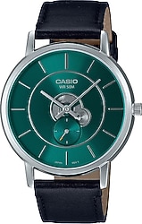 Casio Standart MTP-B130L-3AVDF Deri Kordon Siyah-Yeşil Erkek Kol Saati