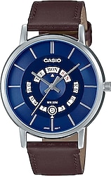 Casio Standart MTP-B135L-2AVDF Deri Kordon Kahverengi-Mavi Erkek Kol Saati