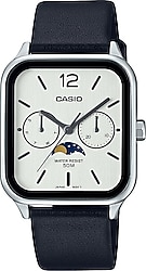 Casio Standart MTP-M305L-7AVDF Deri Kordon Siyah-Beyaz Erkek Kol Saati