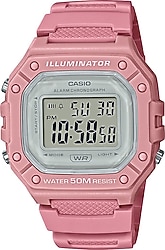 Casio Standart W-218HC-4AVDF Silikon Kordon Pembe Erkek Kol Saati