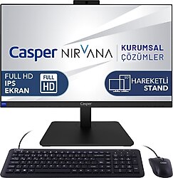 Casper Nirvana A70.1270-EX00R-V i7-12700H 64 GB 2 TB SSD Iris Xe Graphics 23.8" Full HD All in One PC