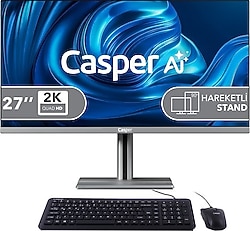 Casper Nirvana A87.255H-CF00A-V-G Ultra 7 255H 24 GB 1 TB SSD Arc 140T 27" QHD All in One PC