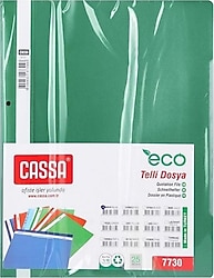 Cassa 7730 Eco Telli Dosya 50'li Paket Yeşil