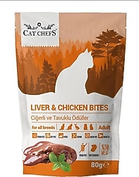 Cat Chefs Ciğerli ve Tavuk Etli 80 gr Kedi Ödülü