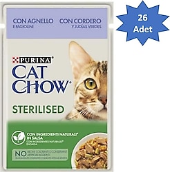 Cat Chow Kuzu Etli 85 gr 26'lı Kısırlaştırılmış Yetişkin Kedi Yaş Maması
