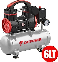 CatPower 1111 1 Hp 8 Bar 6 lt Sessiz Yağsız Kompresör