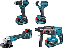 CatPower 1580 3 Akülü 4 Ah Elektrikli El Aletleri Seti