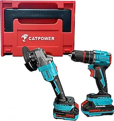 CatPower E1030 Akülü Matkap ve Avuç Taşlama Seti