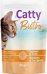 Catty Bistro Gravy Somonlu ve Ton Balıklı 85 gr Yetişkin Kedi Yaş Maması
