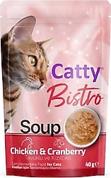 Catty Bistro Tavuklu ve Kızılcıklı 40 gr Kedi Çorbası