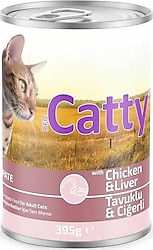 Catty Pate Tavuklu ve Ciğerli 395 gr Yetişkin Konserve Kedi Maması