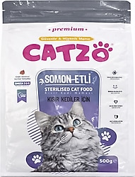 Catzo Somonlu 500 gr Kısırlaştırılmış Yetişkin Kedi Maması