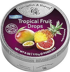 Cavendish & Harvey Şekersiz Tropical Fruit Drops 175 gr