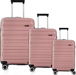 ÇÇS 5225 Polipropilen Pudra Kabin + Orta + Büyük Boy 3'lü Valiz Seti