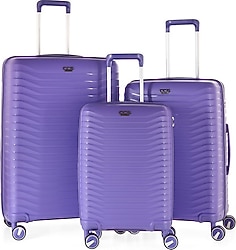 ÇÇS 5235 Polipropilen Mor Kabin + Orta + Büyük Boy 3'lü Valiz Seti