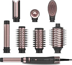 Cecotec Ceramiccare 8in1 Airglam Gyro Siyah Saç Şekillendirme Seti