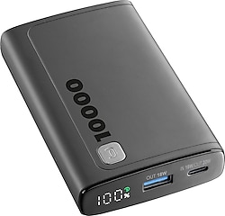 Cellularline Elite Siyah 10000 mAh Hızlı Şarj Powerbank