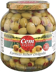 Cem Biberli Yeşil Zeytin 1 kg