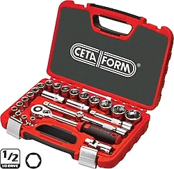 Ceta Form C20-25PH2 1/2" 25 Parça Köşe Lokma Takımı