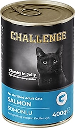 Challenge Somonlu 400 gr Kısırlaştırılmış Yetişkin Konserve Kedi Maması