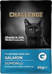 Challenge Somonlu 85 gr Kısırlaştırılmış Yetişkin Kedi Yaş Maması